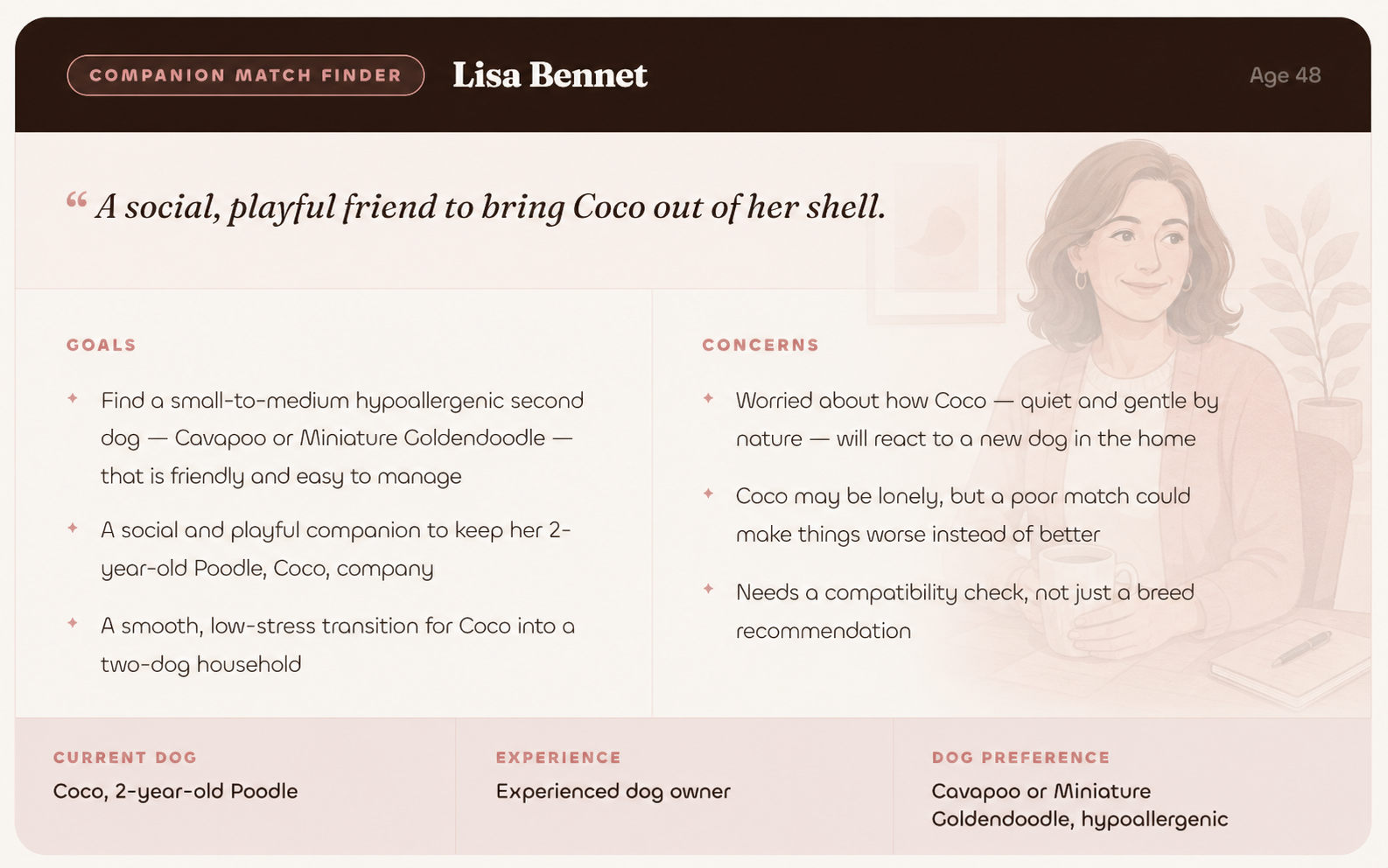 Lisa Bennet — Companion Match Finder, Age 48